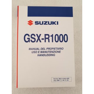 Suzuki Fahrerhandbuch GSX-R1000 (99011-41G51-SDE)
