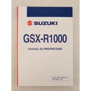 Suzuki Fahrerhandbuch GSX-R1000, France (99011-41G51-01F)