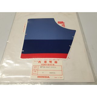 Original Honda Aufkleber Dekor Seitenverkleidung rechts XL 600 V 87136-MM9-300ZA